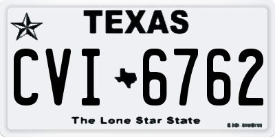 TX license plate CVI6762