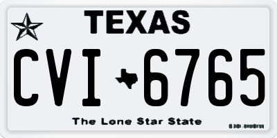 TX license plate CVI6765