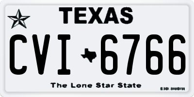 TX license plate CVI6766
