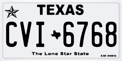 TX license plate CVI6768