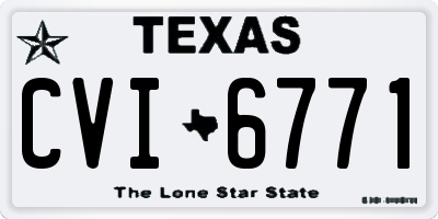 TX license plate CVI6771