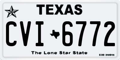 TX license plate CVI6772
