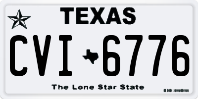TX license plate CVI6776