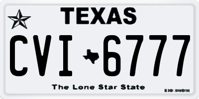 TX license plate CVI6777