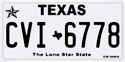 TX license plate CVI6778