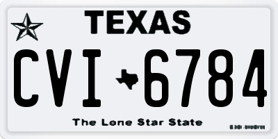 TX license plate CVI6784