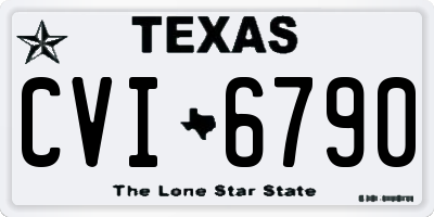 TX license plate CVI6790