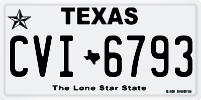 TX license plate CVI6793