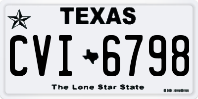 TX license plate CVI6798
