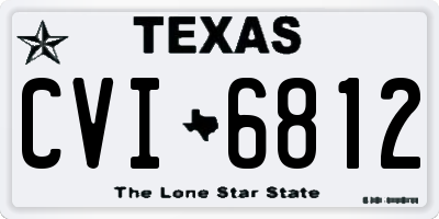 TX license plate CVI6812