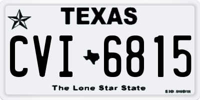 TX license plate CVI6815
