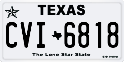 TX license plate CVI6818