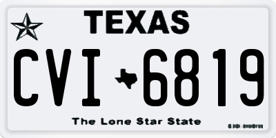 TX license plate CVI6819