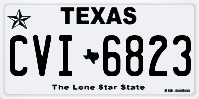 TX license plate CVI6823