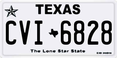TX license plate CVI6828