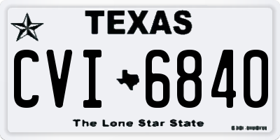 TX license plate CVI6840