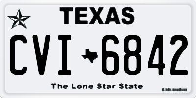 TX license plate CVI6842