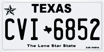 TX license plate CVI6852