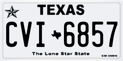 TX license plate CVI6857