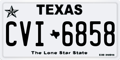 TX license plate CVI6858