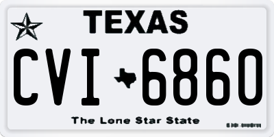 TX license plate CVI6860
