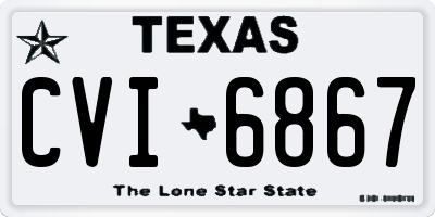 TX license plate CVI6867