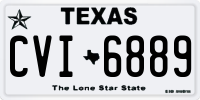 TX license plate CVI6889