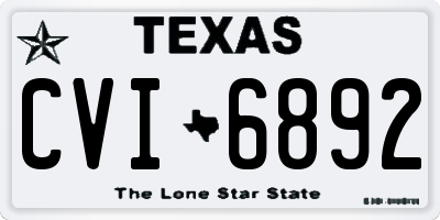 TX license plate CVI6892