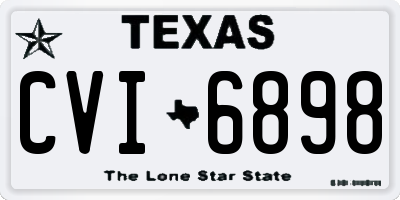 TX license plate CVI6898