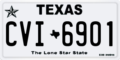 TX license plate CVI6901