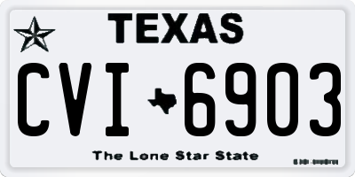 TX license plate CVI6903
