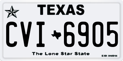 TX license plate CVI6905