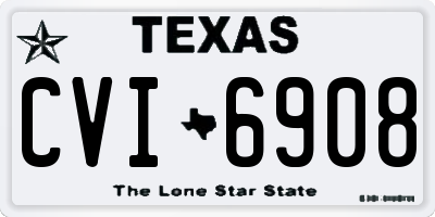 TX license plate CVI6908