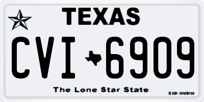 TX license plate CVI6909