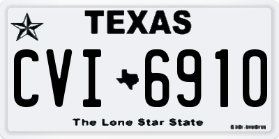 TX license plate CVI6910