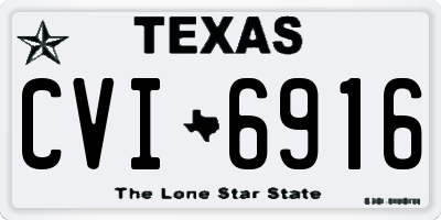 TX license plate CVI6916
