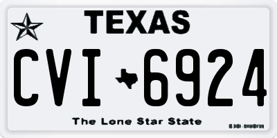TX license plate CVI6924