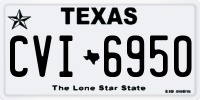 TX license plate CVI6950