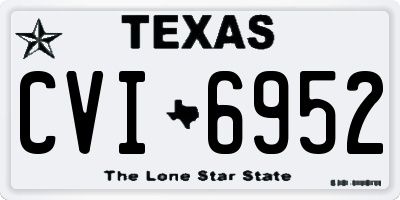 TX license plate CVI6952