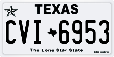 TX license plate CVI6953
