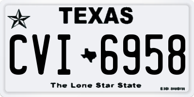 TX license plate CVI6958