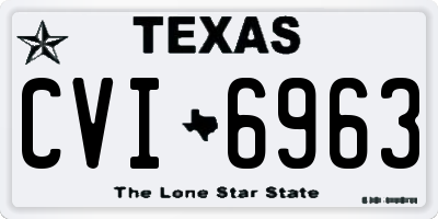 TX license plate CVI6963