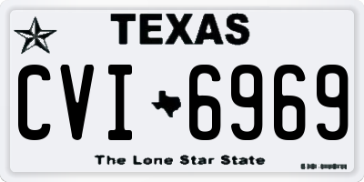 TX license plate CVI6969