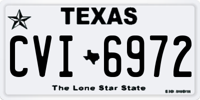 TX license plate CVI6972