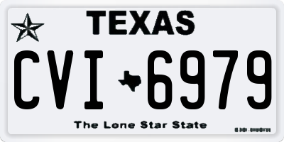 TX license plate CVI6979