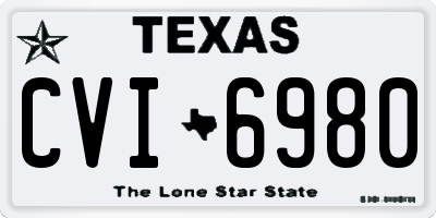 TX license plate CVI6980