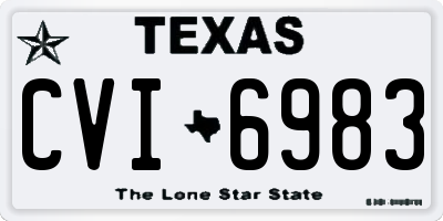 TX license plate CVI6983