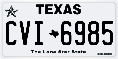 TX license plate CVI6985