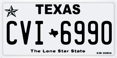 TX license plate CVI6990