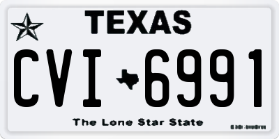 TX license plate CVI6991